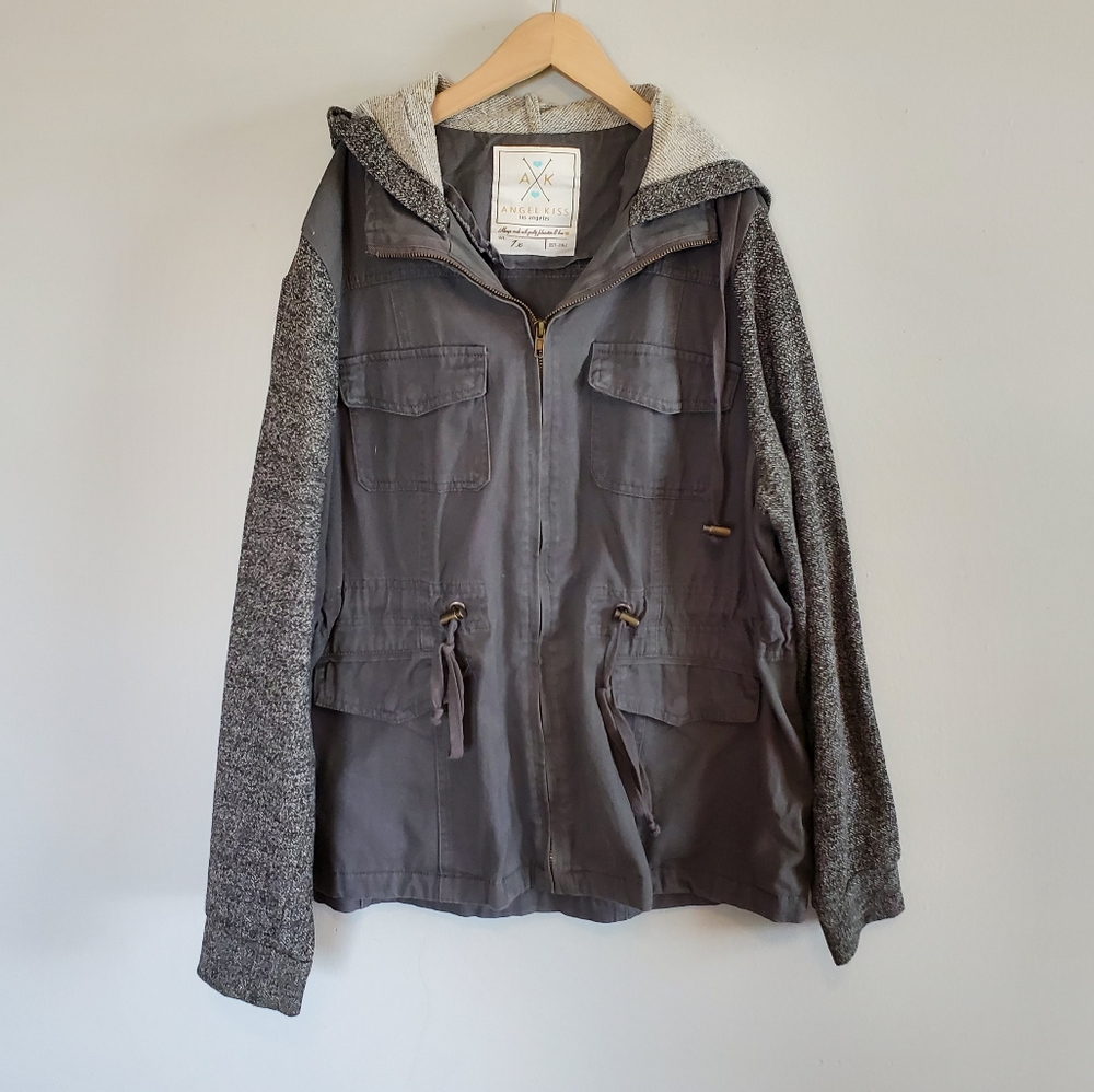 A K Los Angeles Hooded Zip Up Jacket